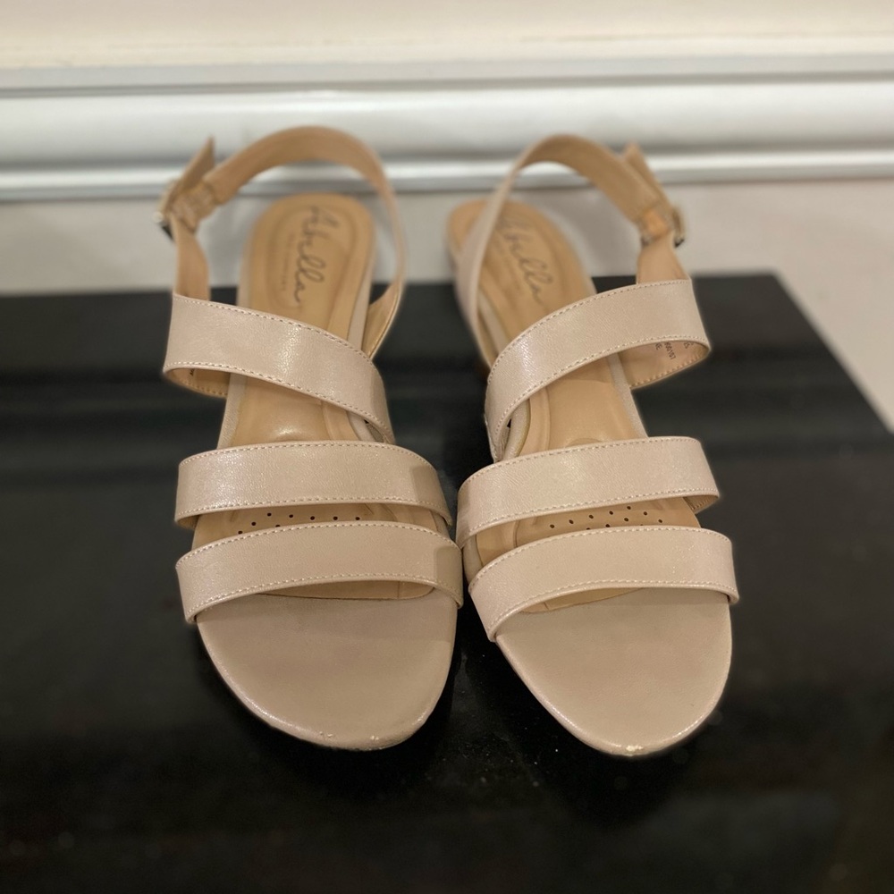 Abella Nude Strappy Slingback Sandals
